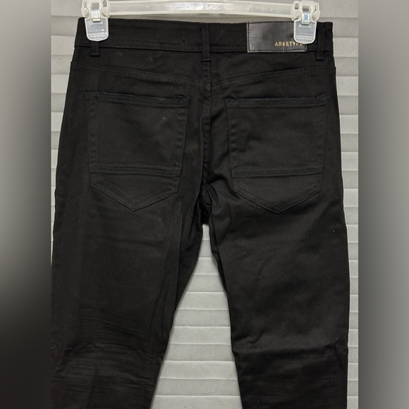 Arketype Black Jeans Men's Slim Fit Ripped Stretch Denim size 29/30 - Picture 6 of 10